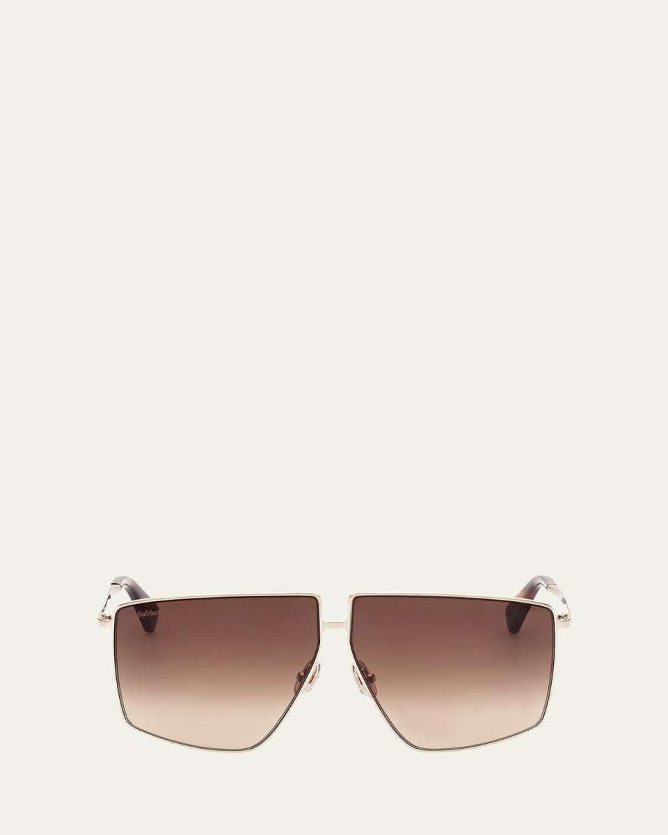 Lee Mirrored Square Metal Sunglasses